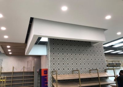 bulkhead above bakery in retail store